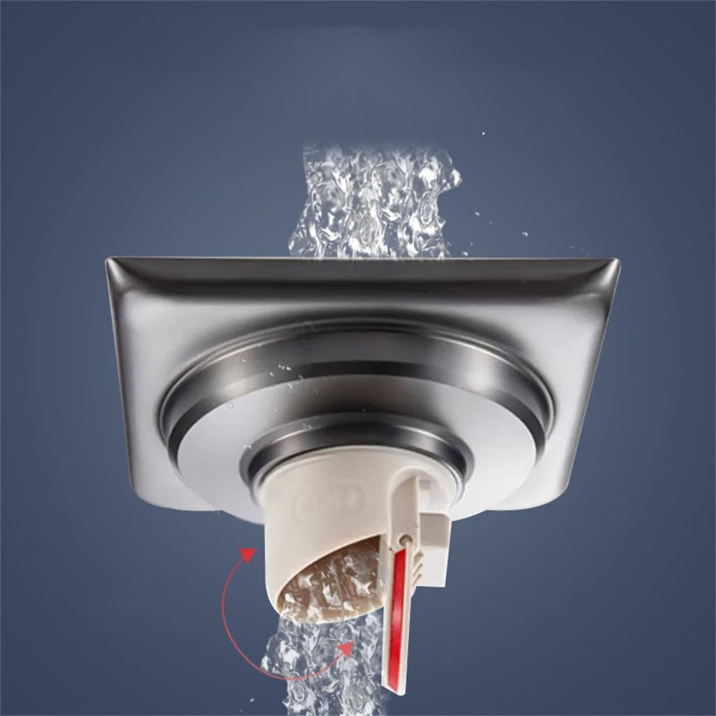 Italiano: Cucina, Bagno, Scarico Bagno, Scarico A Pavimento in Acciaio Inox, Filtro Capelli