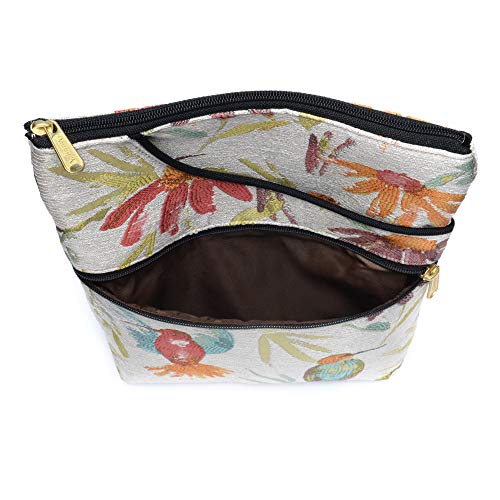 Danny K. Women's Tapestry Bella Purse Crossbody Handbag, Adjustable Cord, Handmade in USA (Berryline)