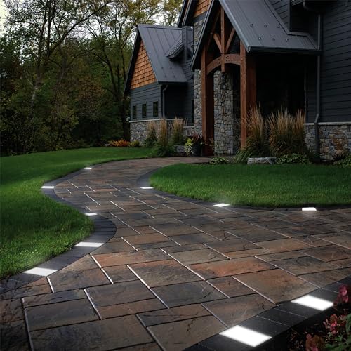 Image of LUMENGY Paver Light 4x8 Inch (3.85 x 7.79), 5000K Daylight, Glare-Free Brick Lighting for Driveways, Walkways, Pool Decks and Patios, 12V Hardwired, IP67 Waterproof, Drive-Over Rated