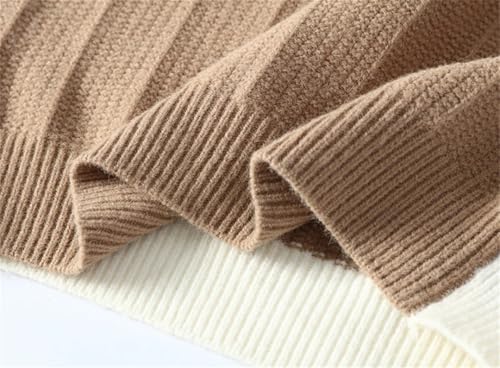 Men Harajuku Patchwork Pullovers Sweater Crew Neck Long Sleeve Thick Casual Knit Jumper 6