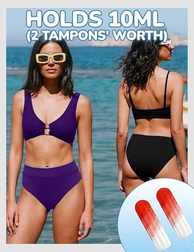 Image of Period Swimwear for Teens Women High Waisted Swimsuit Bikini Bottoms Menstrual Swim Bottoms Tankini Bathing Suit