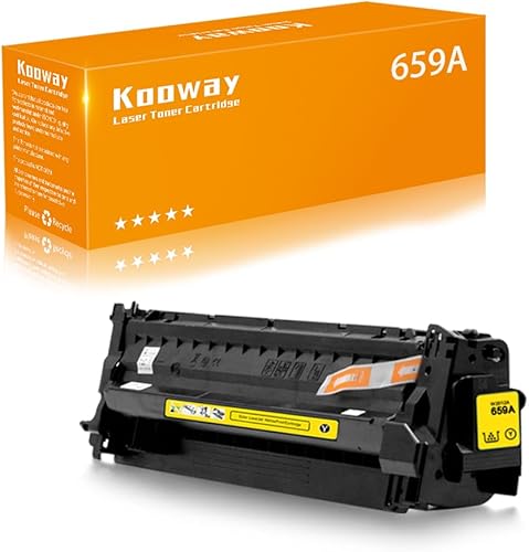 kooway 659A Cartucho de tóner amarillo de repuesto para HP W2012A Cartucho de tóner para HP Color Laserjet Enterprise Flow MFP M776Z MFP M776ZS