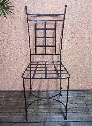 ORIGINAL Orientalischer Stuhl Gartenstuhl aus Metall Schwarz Athen | Marokkanischer Balkonstuhl Inkl. Sitzkissen… – Bild 7