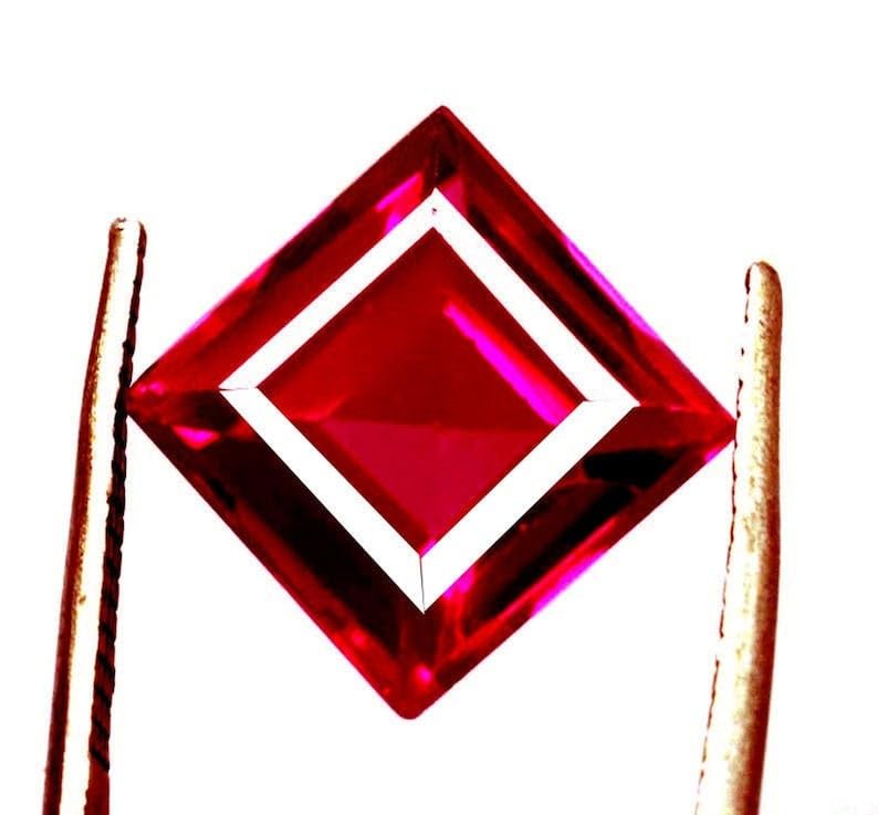 Rubis naturel facetté coupe Asscher d'exception pour bague - 4