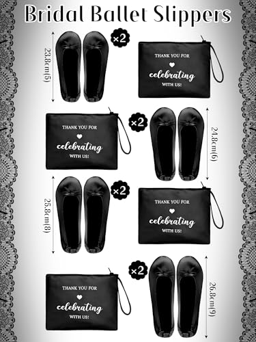 Image of Cuffbow Wedding Foldable Flats Dancing Shoes Bulk Women's Roll up Ballet Flats Wedding Party Slippers for Bridesmaids Guests