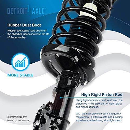 Image of Detroit Axle - 2pc Front Struts for 2005-2010 Chevrolet Cobalt 2006-2011 HHR 2007-2010 Pontiac G5 2005-2006 Pursuit, Quick Install Struts with Coil Spring Assembly Replacement Suspension