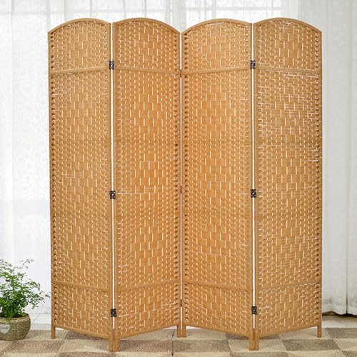 GN2AAIL パーテーション 4連 150/170/180cm 間仕切り 衝立 パーティション 紙織りパーテーション 4枚 おしゃれ アジアン 北欧 モダン タイプ8 180*50*4 スクリーン ついたて 折りたたみ 目隠し 収納 オフィス 完成品 編