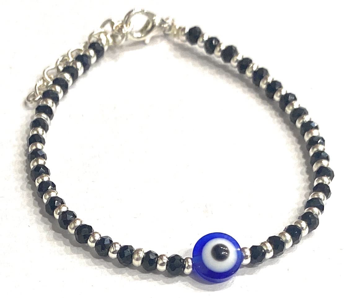 Jyokrish Handmade White metal silver Blue evil eye chain anklet for Women/girls | Nazariya |Payal | Nazar Battu | single leg | Lucky charms (B0BGM4WLVZ) Amazon Price History, Amazon Price Tracker