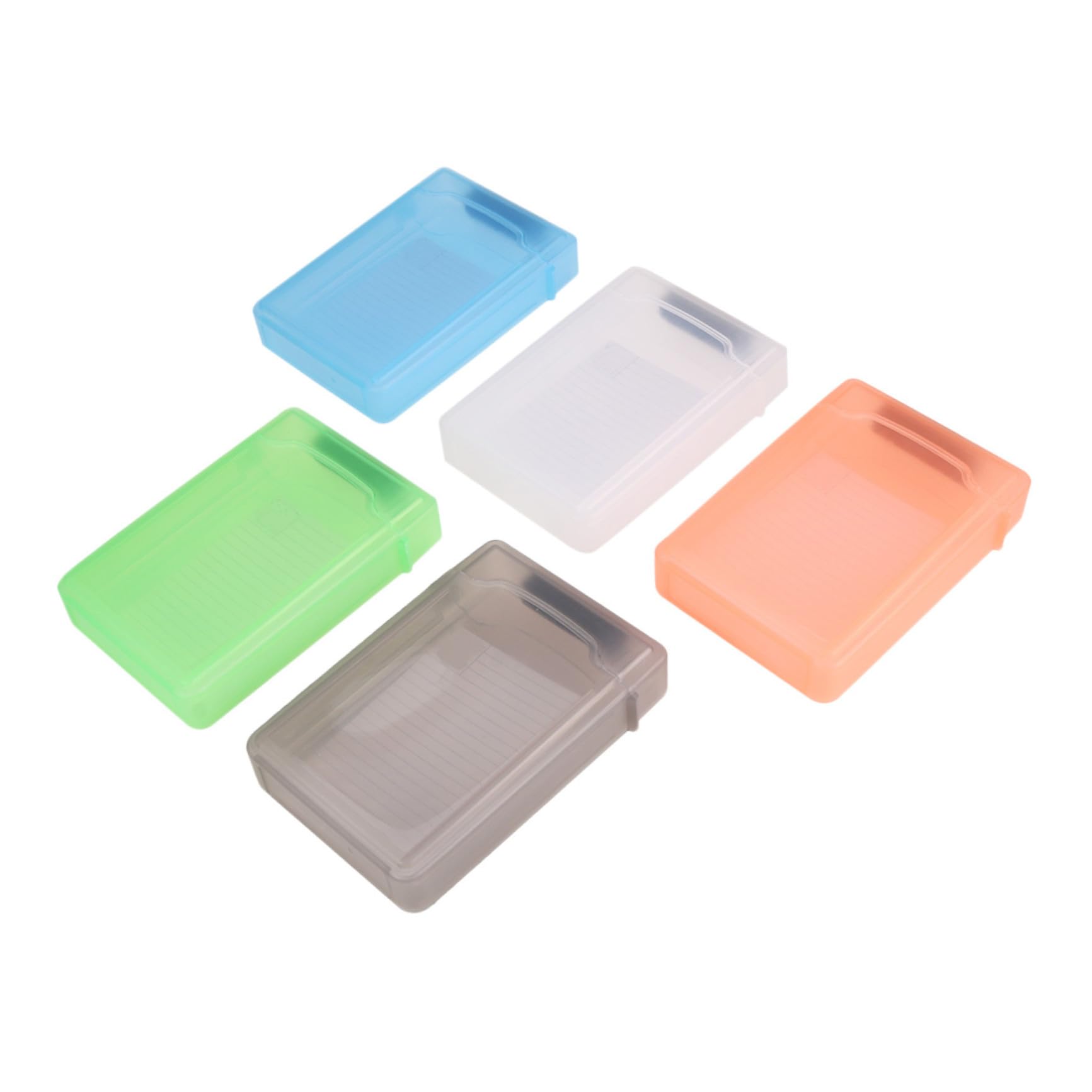 5 Pezzi Custodia Hard Disk Protettiva Colori Misti con Chiusura Sicura e Resistente Agli Urti Organizer Accessori Digitali