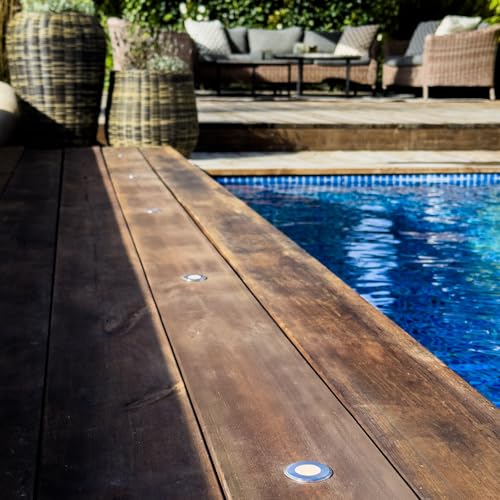 Lumières de jardin LED large diffusion avec finition argent