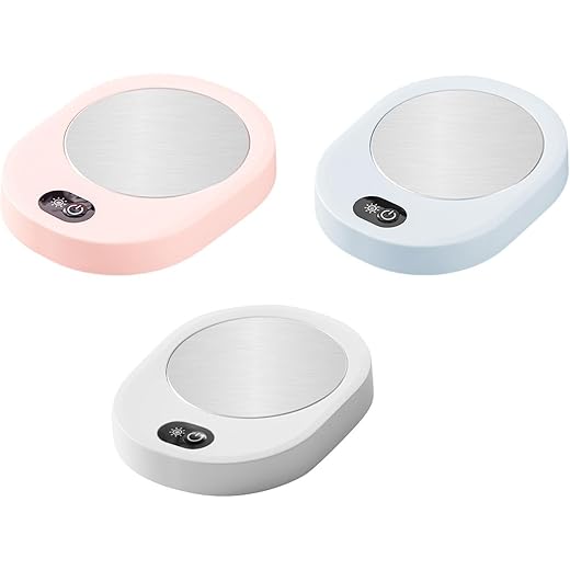 TRENDIVIBE Coffee Warmer Constant Temperature Heating Tea Warmer for Home Travel Office Pink