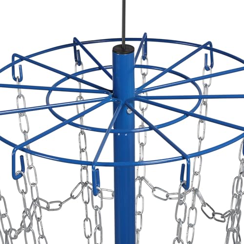 Image of Yaheetech Disc Golf Basket Portable Disc Golf Practice Set 12 /24 Chain w /Basket Target and Double Steel Chains for Outdoor