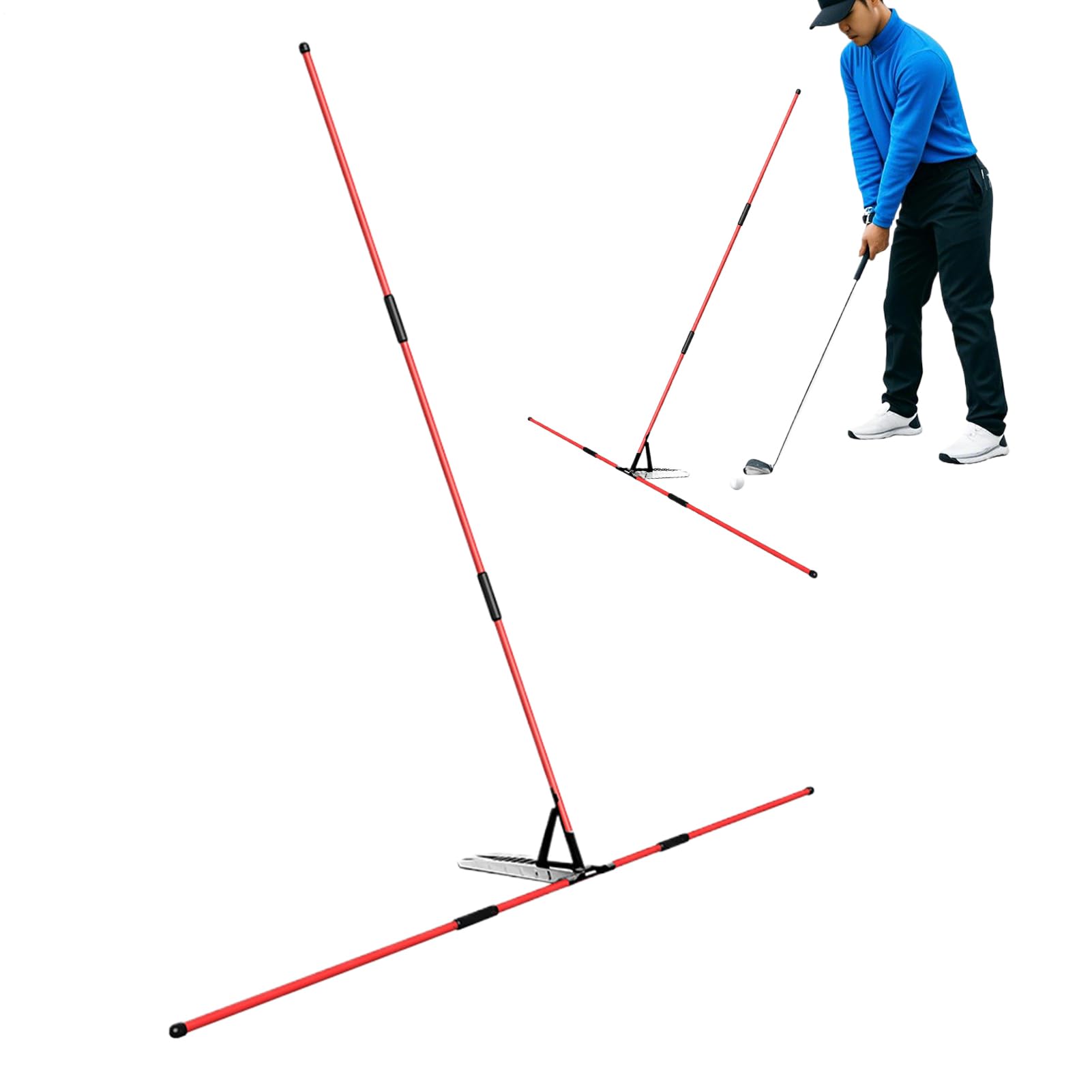 Generisch Allineamento di bastoncini da golf, bastoncini di allineamento del golf – Allineamento multifunzione portatile | Sport e intrattenimento per famiglia, amici, casa, professionisti