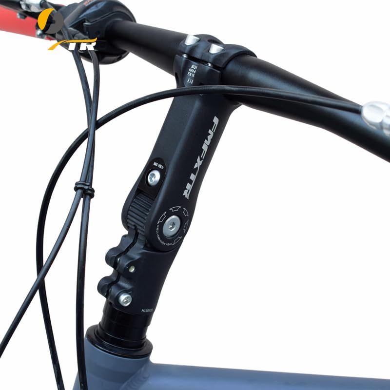 Potence de VTT réglable 31,8 mm 90 degrés 110 mm pour guidon de vélo en alliage d'aluminium pour VTT vélo de route vélo de ville