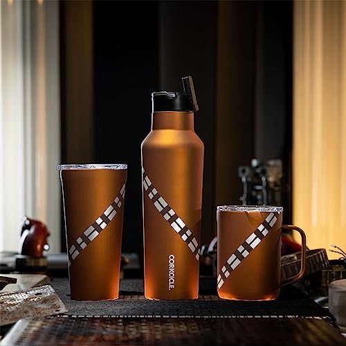 Corkcicle Disney Star Wars Tumbler Triple Insulated Stainless Steel Travel Mug, BPA Free, Keeps Beverages Cold for 9 Hours and Hot for 3 Hours, 16 oz, Chewbacca Corkcicle Disney Star Wars Tumbler Triple Insulated Stainless Steel Travel Mug, BPA Free, Keeps Beverages Cold for 9 Hours and Hot for 3 Hours, 16 oz, Chewbacca