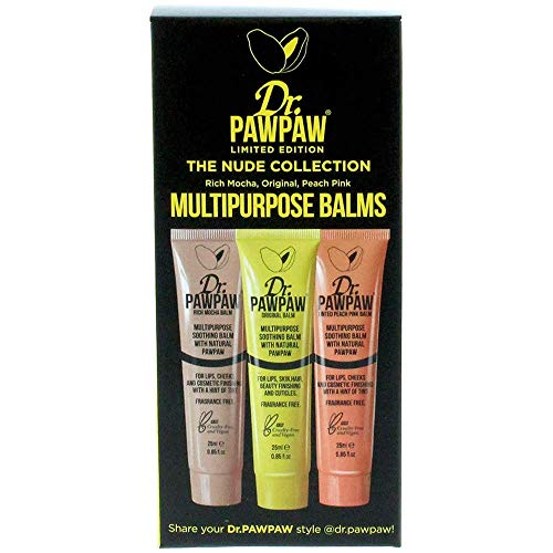 DR PAWPAW The Nude Collection, Original, Rich Mocha & Peach Pink, 3 x 25ml Gift Set