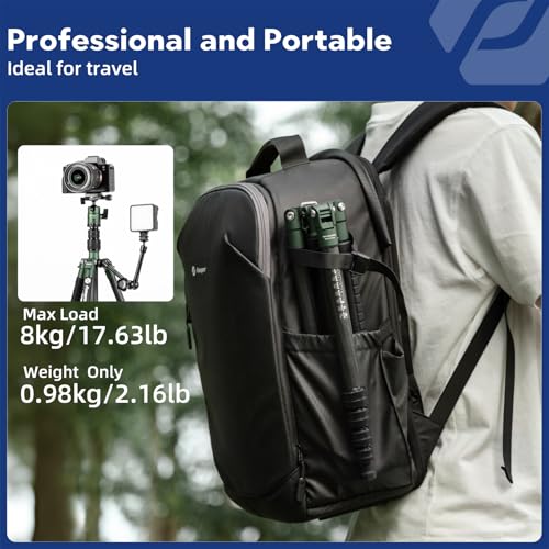 Image of Fotopro 60 inch Carbon Fiber Camera Travel Tripod, 2lbs Super Lightweight Compact Tripod with 360 Metal Ball Head, Detachable Monopod, with Arca QR Plate & Bag, Load up to 8KG /17.63lbs, for SLR DSLR