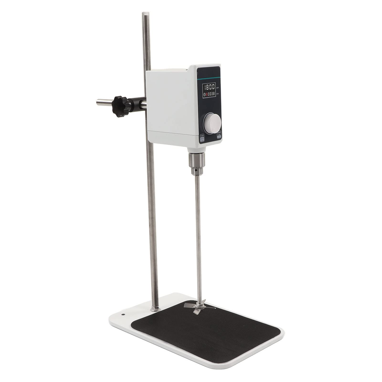 Agitador Mezclador Digital de Sobremesa 100-1500RPM 10L 8000mPas LCD con Parada Automática y Protección contra Sobrecarga para Laboratorio Química Pintura (Enchufe de la UE)