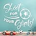 Shoot for Your Goals Football Wall Sticker Adesivo da parete per ragazzi, carta da parati murale per soggiorno, poster in vinile per bambini e ragazzi, decorazione da cucina, accessori artistici