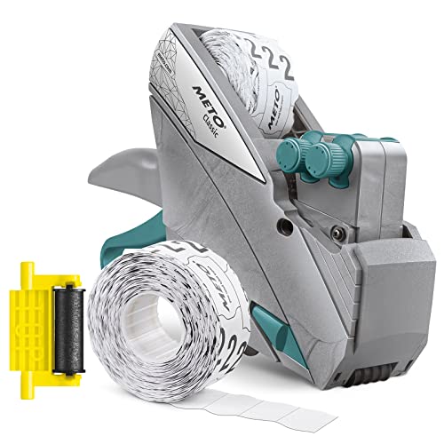 Meto Kit d’étiquetage Classic L – prix, prix de base (2 lignes, 19 caractères, pour étiquettes 32 x 19 mm, prêt à l’emploi), 1 étiqueteuse manuelle