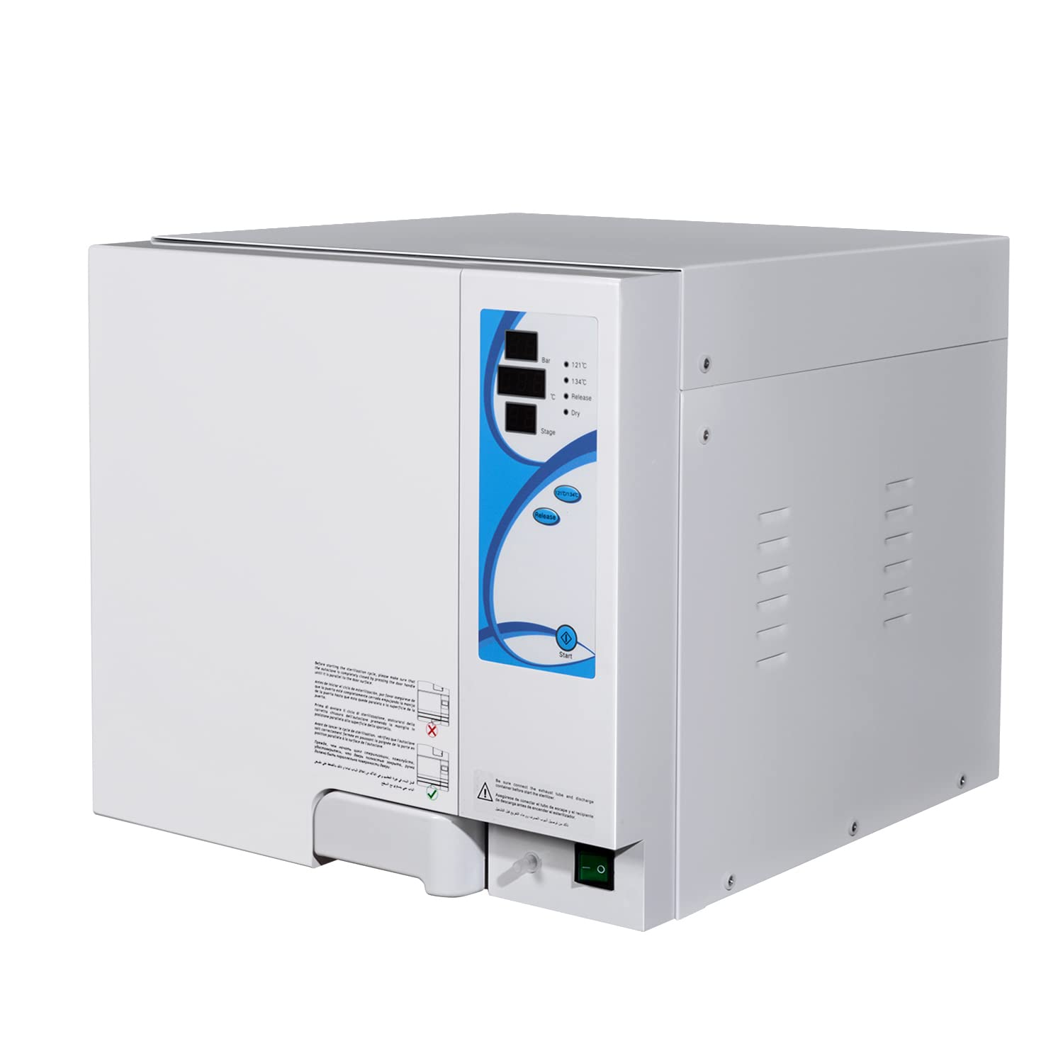 18L Digital Display Autoclave High Pressure Temperature Steam Class N Lab Equipment