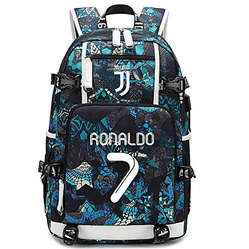 Mochilas Ronaldo Fashion School para Niños Top Balones De Fútbol Estrellas Niñas Lona