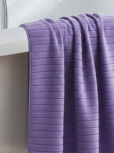 Image of NAUTICA Quick Dry Towel -1pc Bath Towel (ridgeport) | 500 GSM l 30 x 60 inch | Quick Dry Large Pool & Travel Towel | Purple