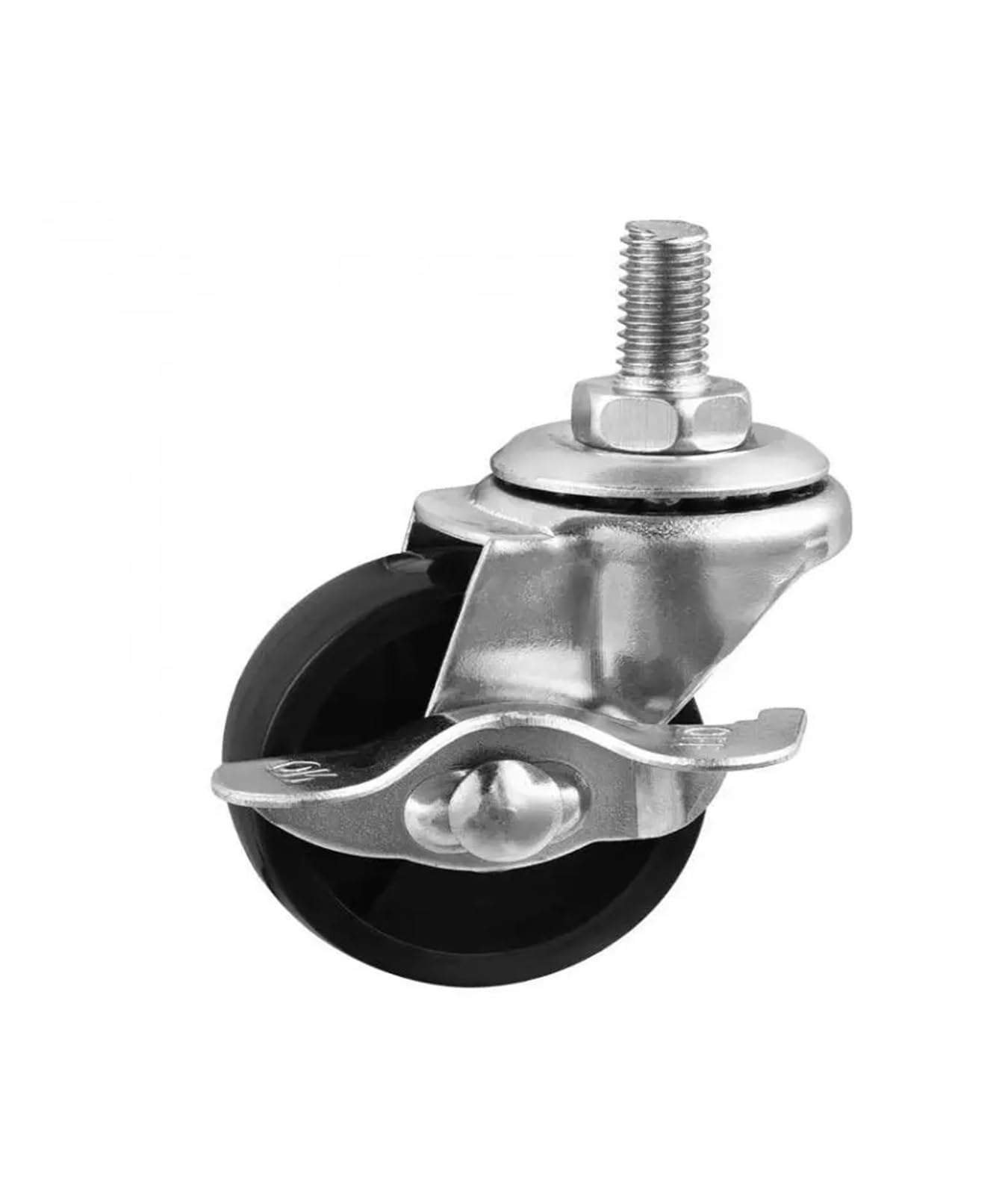 MXXDMOPD Set of 4 casters 3-inch Black PP Screw with Brakes M12 Side Wheel Baking pan Rack