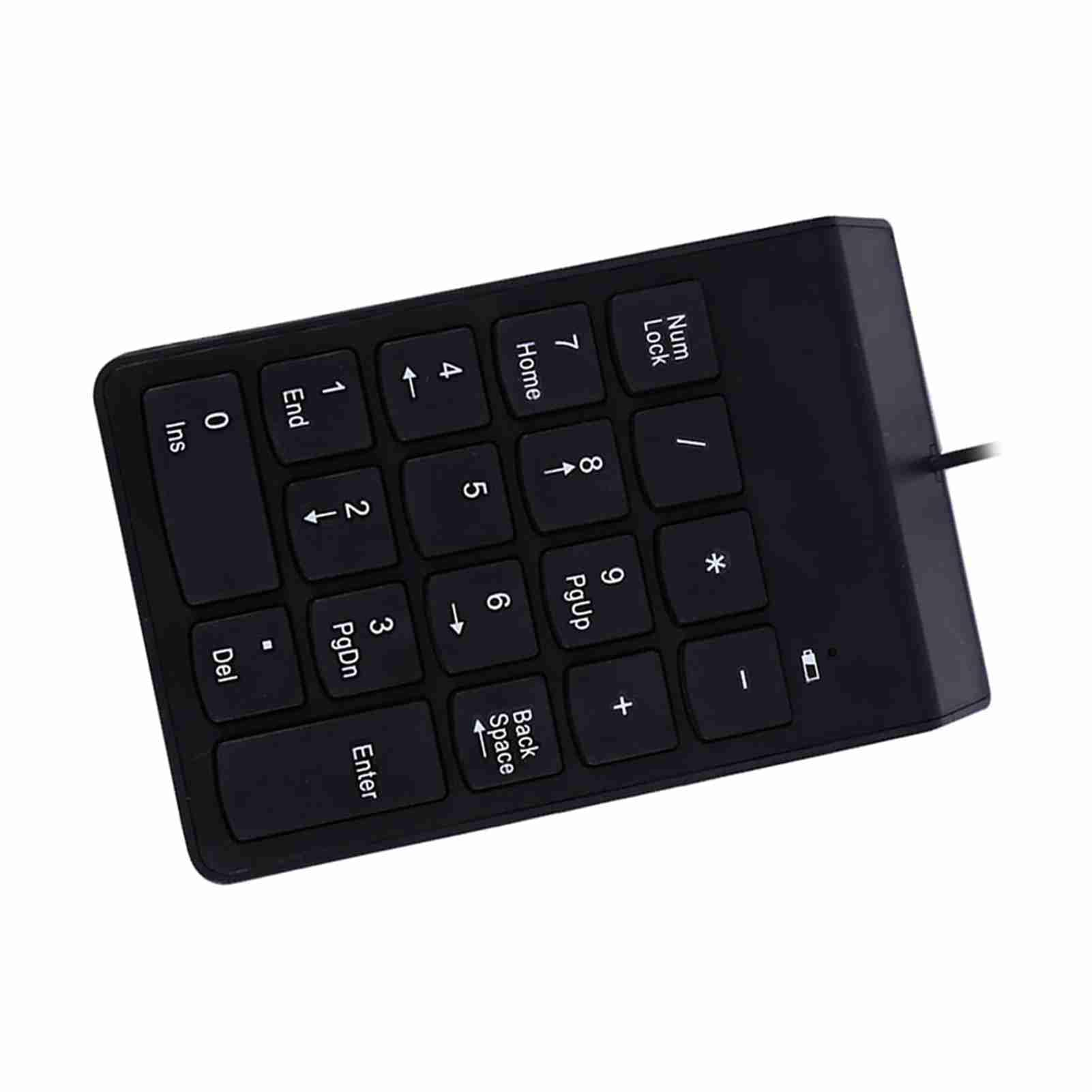 Generic Klawiatura Numeryczna Mini USB 18 Klawiszy Odporny na Zalanie do Laptopa Komputer Stacjonarny Pro Materiał ABS Czarny 1 szt.