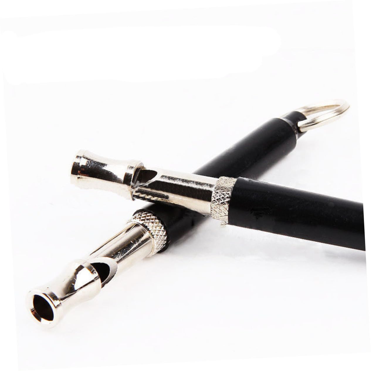 ifundom Dog Barking Control Whistle with Strap Frequency Dog Training Device Black Non Corrosive Plated Obedience Tool for Positive Reinforcement