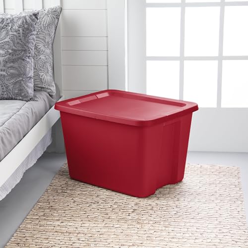 Image of 18 Gallon Plastic Storage Bins with Lids, Large Stackable Tote Containers for Home Organization