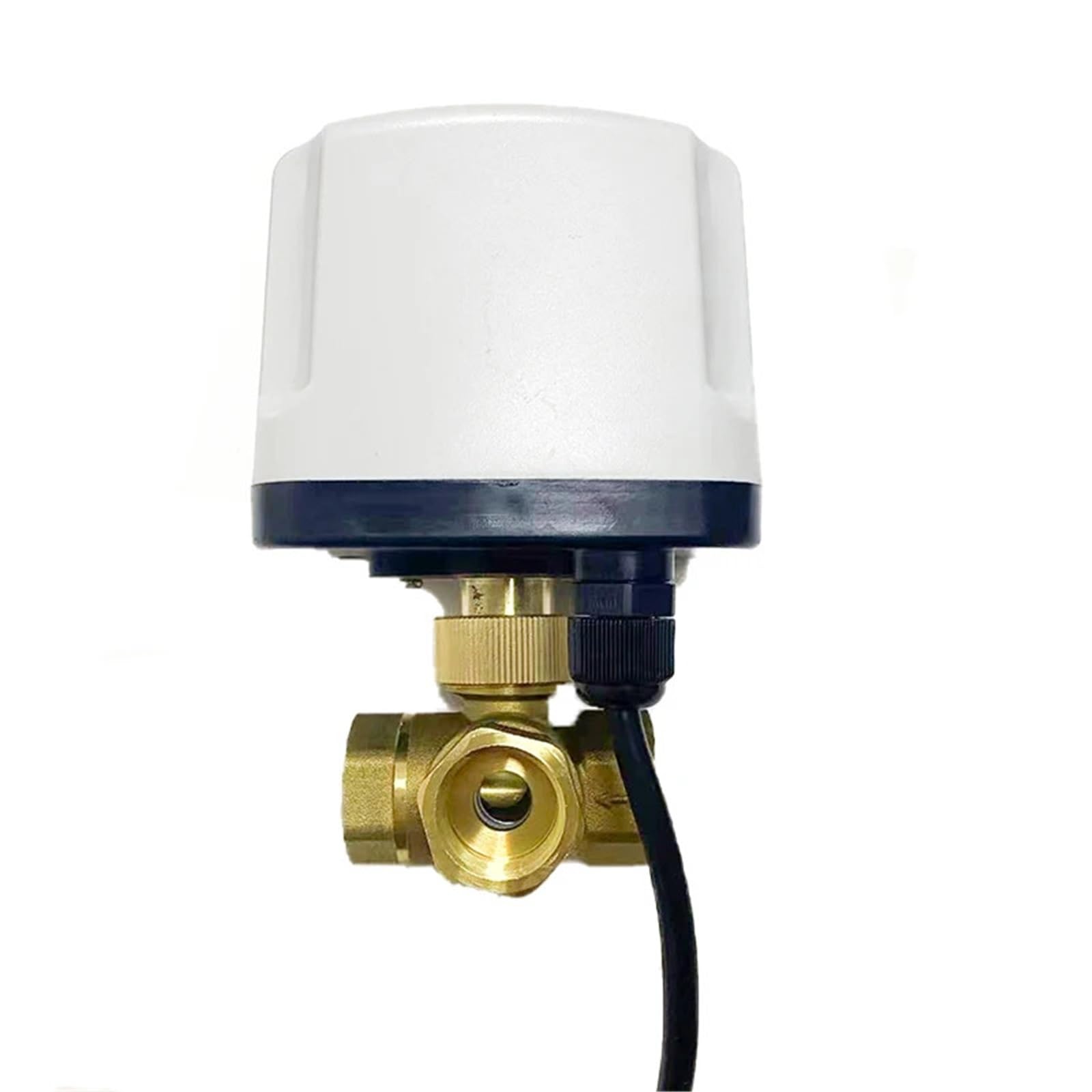 Válvula de bola motorizada de 3 vías T de latón y 220V para control de flujo eficiente