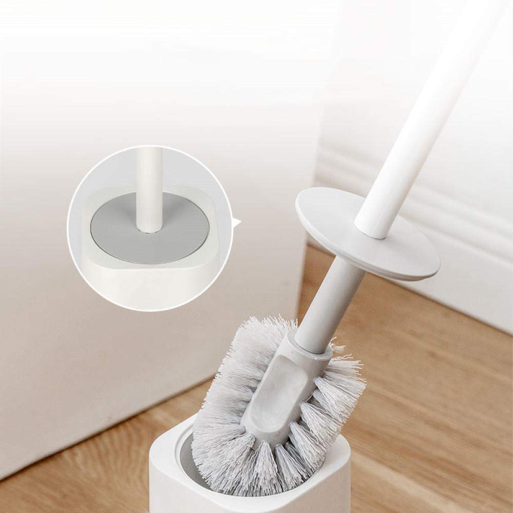 Cepillos de Inodoro Blancos higiénicos, Kit de Cepillo Limpiador de Inodoro, con Soporte de Secado rápido para baño, de pie, fácil de Limpiar