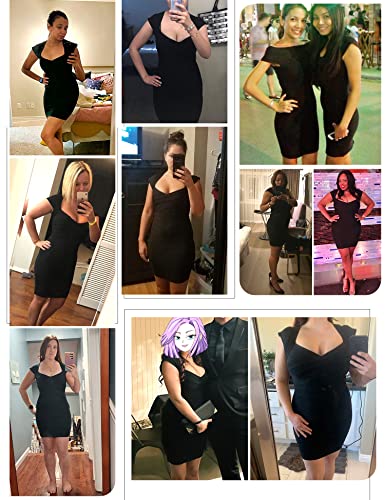 meilun Sexy Backless Lace-up Short Prom Homecoming Dress Short Sleeve Bodycon Cocktail Party Club Dress2