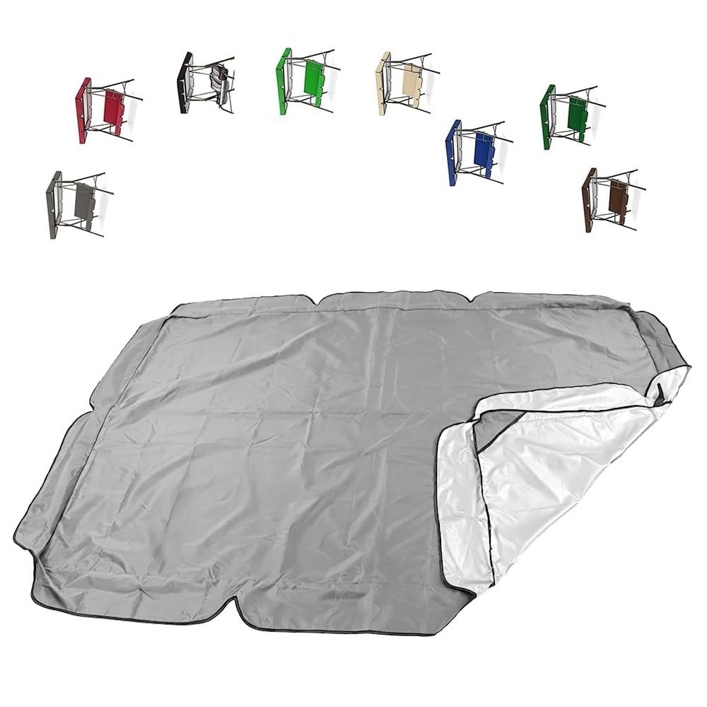 RTVGNSZSJL 75x47in 77x49in 82x57in Porch Swing Canopy Replacement Cover Patio Hammock Swing Top Cover Waterproof Replacement Canopy For Outdoor Garden(Grey,82x57in-210x145cm)