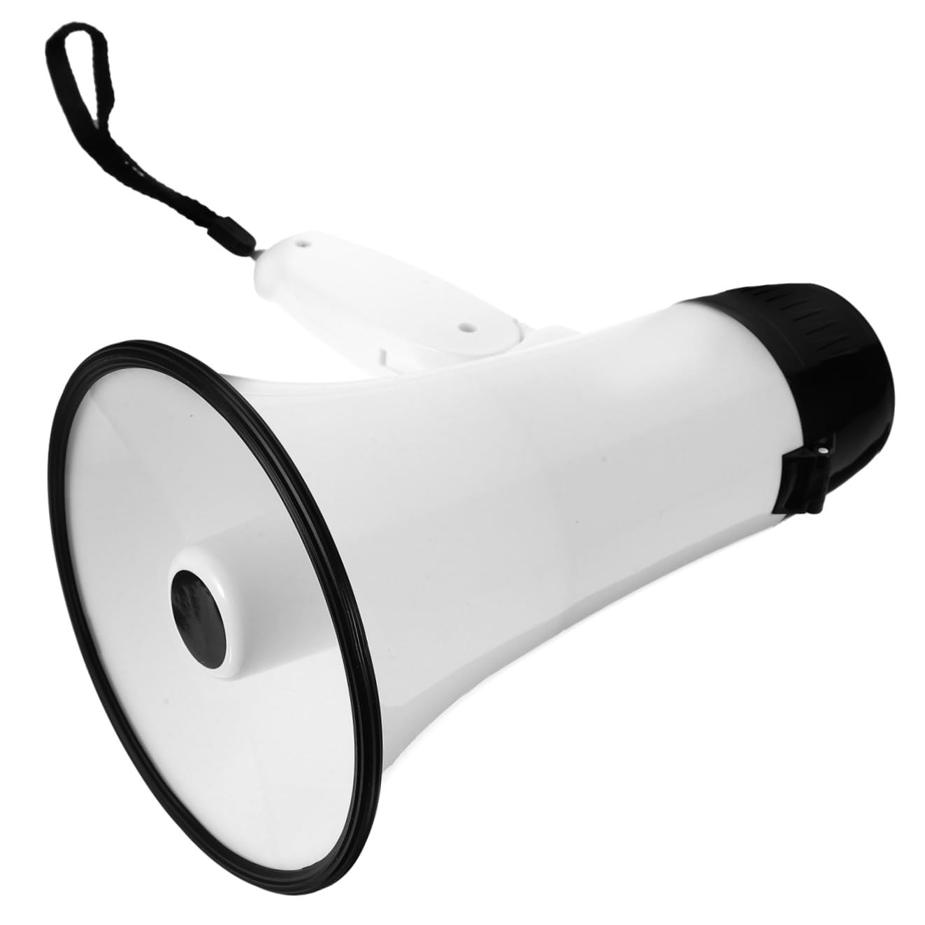 Megáfono Portátil Blanco Grabación y Amplificador de Sonido con Micrófono para Guía y Vendedor Resistente y Plegable