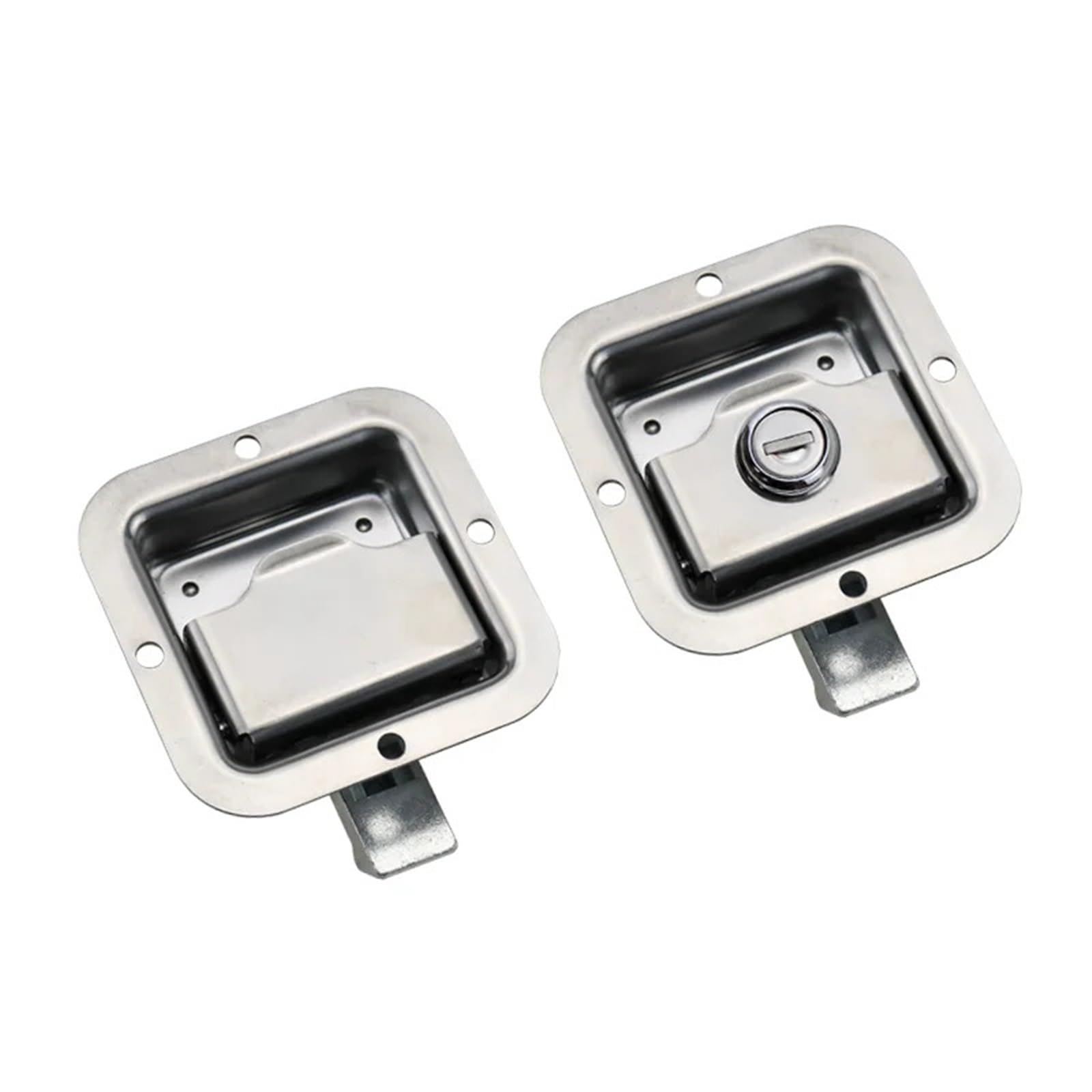 Tool Box Latch Paddle Trailer Rear Semi Body Recessed Handle Stainless Truck Door Lock 1Pcs(MS866-28-lock)