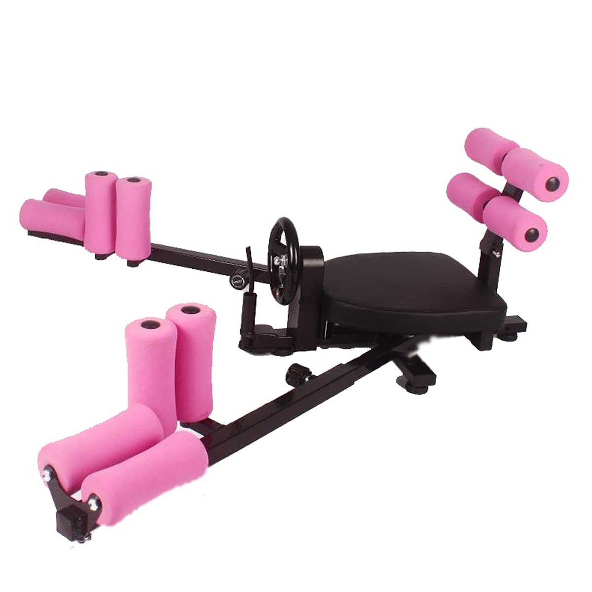 Leg Stretch Machine Heavy Duty Steel Frame Leg Stretcher Training Fitness Equipment Multifunction Leg Stretcher for Home Gym with Mobile Phone Holder
