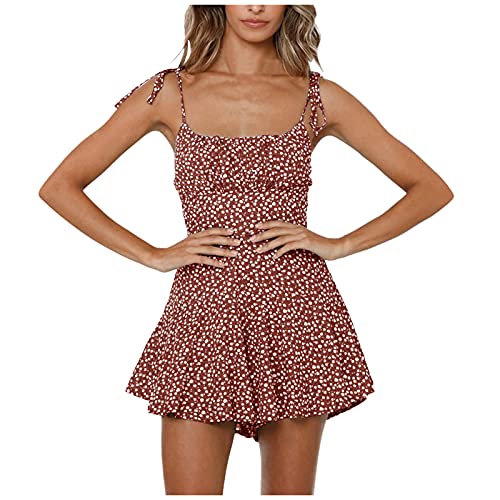 STKOOBQ Vestido Cami feminino verão floral estampado mini colete vestidos casual cintura alta fino p