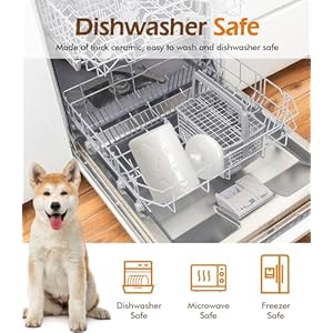   Dog-Treat-Container-Dog-Food-Storage-Container-Cute-Dog-Treat-Containers-with-Lids-Airtight-Ceramic-Dog-Treat-Jar-for-Kitchen-Countertop-Dog-Treat-Canister-Keep-Pet-Treat-Fresh-White