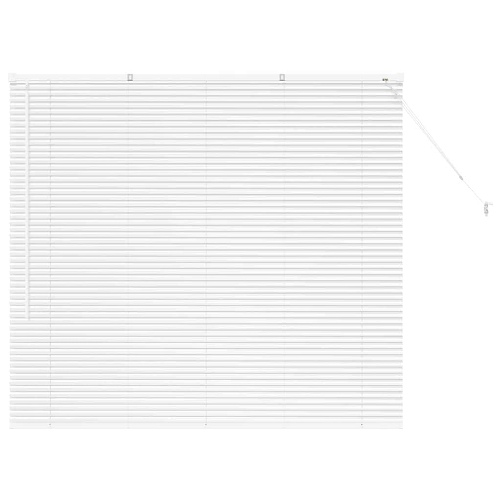 vidaXL Venetian Blinds Height Adjustable White 130 x 145 cm Aluminium, Modern Rectangular Aluminum Blinds, Adjustable Indoor Window Treatments, Light Control Privacy for Home Decor, Office