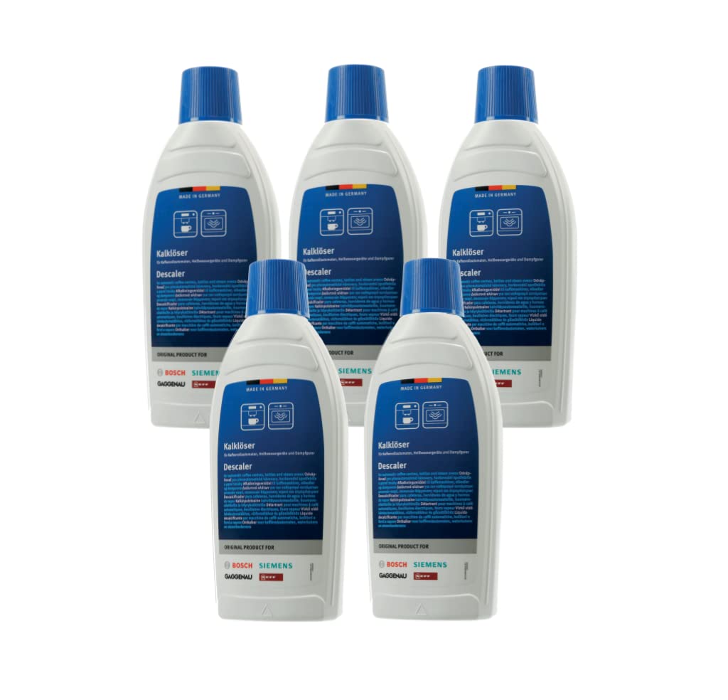 Soluzione anticalcare per macchine automatiche complete 2500 ml (5 pezzi) compatibile con Bosch Siemens Neff 311680 311968