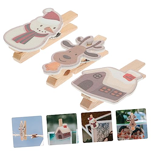 Clips de fotos de dibujos animados para personalizar regalos de Navidad y notas 3