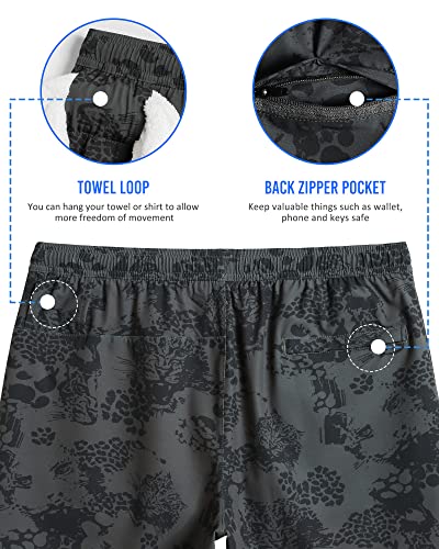 Image of maamgic Mens 5 inch Gym Running Shorts for Men 2 in 1 Quick Dry Workout Athletic Shorts