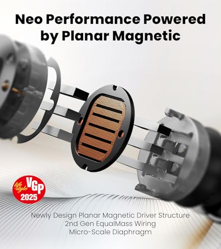 Image of Edifier NeoBuds Planar Wireless Planar Magnetic Earbuds | Planar Magnetic Driver, Adaptive ANC, Hi-Res Certified, Snapdragon Sound, Multipoint Connection, Clear Call Microphone