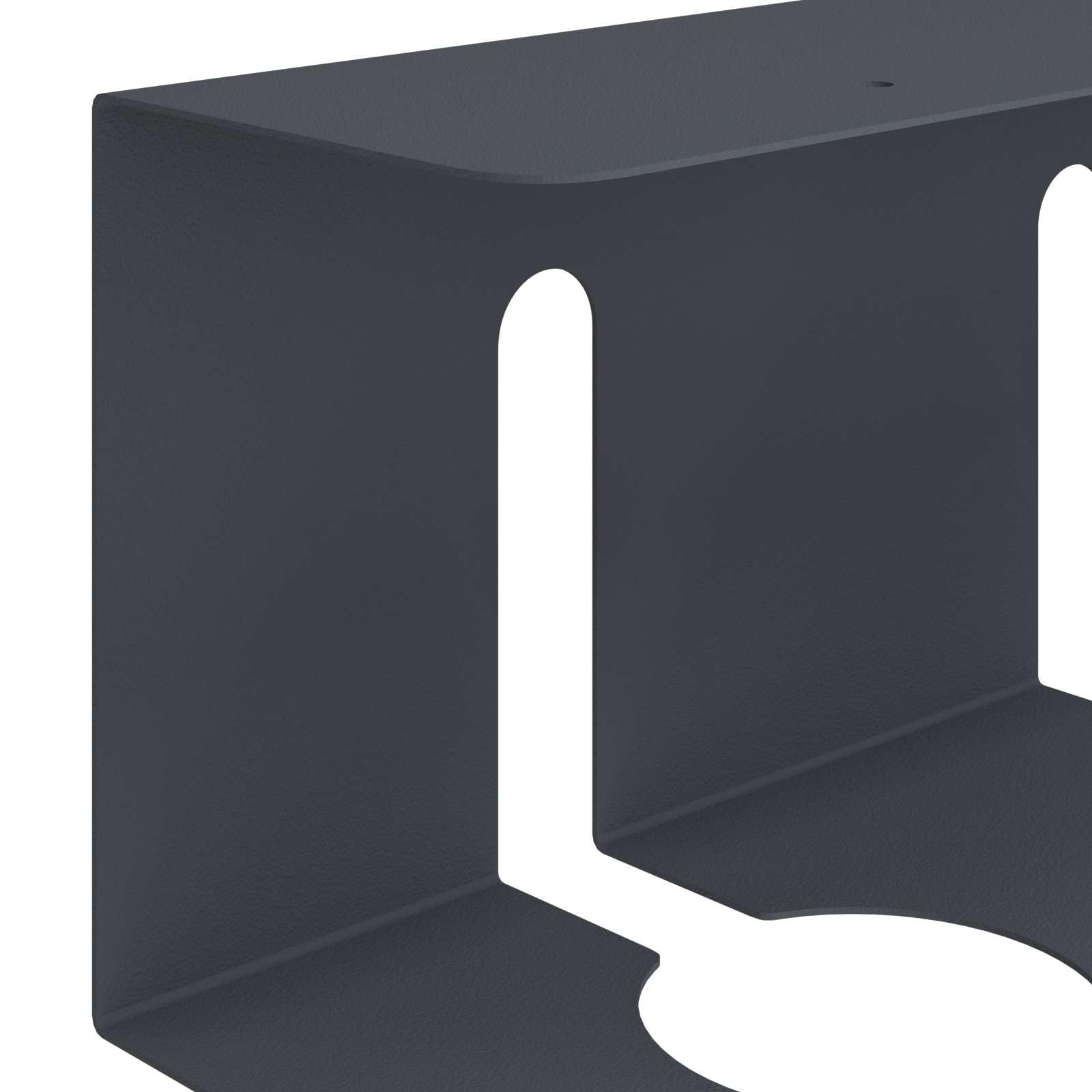 2er Set Kabelmanagement Schreibtisch Untertisch - Kabelkanal für Ordnung im Büro aus Stahl, Anthrazit