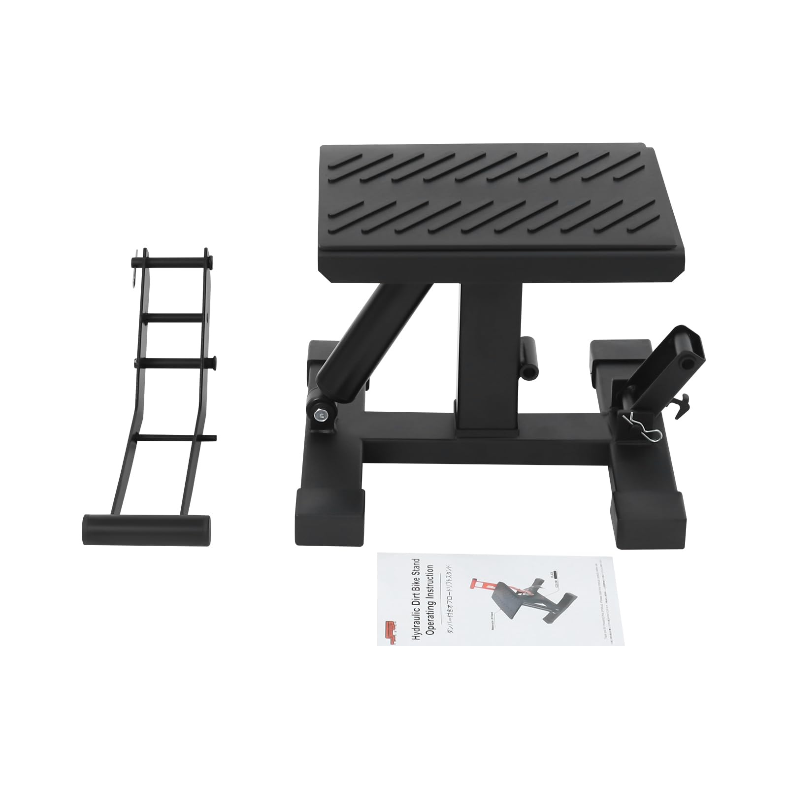 Elevador de motocicleta, elevador de moto, soporte de reparación y mantenimiento de motos de cross, altura ajustable 250 – 342 mm, capacidad de carga 200 kg, 30 × 31 × 34,2 cm, color negro