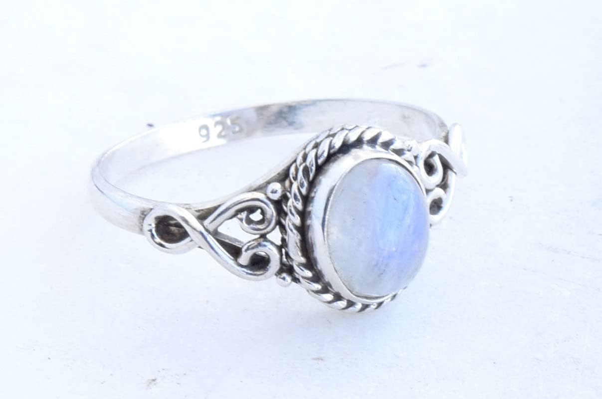 Avicrafts Rainbow Moonstone Ring 925 Sterling Silver Statement Ring For Women Handmade Gemstone Christmas Jewellery Gift For Her - Image 4