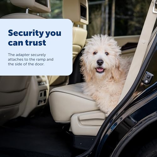 Solvit PetSafe Happy Ride Hunderampen-Adapter – Sichere Seitentür Einstiegsunterstützung – Tragbarer Rampen-Adapter für Autos, SUVs & LKWs – Praktische Haustiereinstiegsunterstützung – Langlebiger