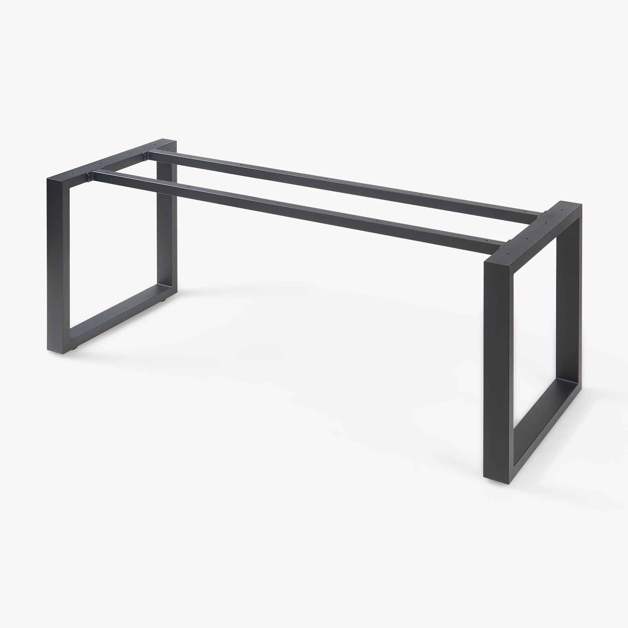 [en.casa] Pata para Mesa de Comedor Vestmalu DIY Forma Rectangular Patas para Muebles Armazón de Mesa Escritorio Salón Cocina con Tornillos de Fijación Ajustables Acero 180x70x72cm - Negro